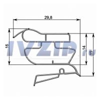Уплотнитель двери холодильника Indesit 570х650mm 854010
