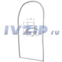 Уплотнитель двери холодильника Зил (овальный, ручка горизонтальная) Lдуги=3150мм, ширина 620мм